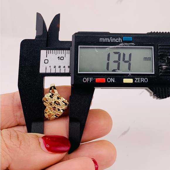 ❤️ 10k solid Gold Ring heart nugget ❤️ Size 6.5 - 10.5 - Picture 3 of 3